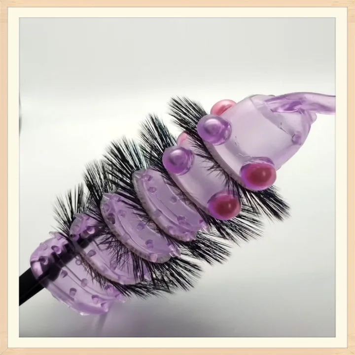 Double Beaded Furry Eyelash Condom 5 Layer Intense Pleasure — hình 5