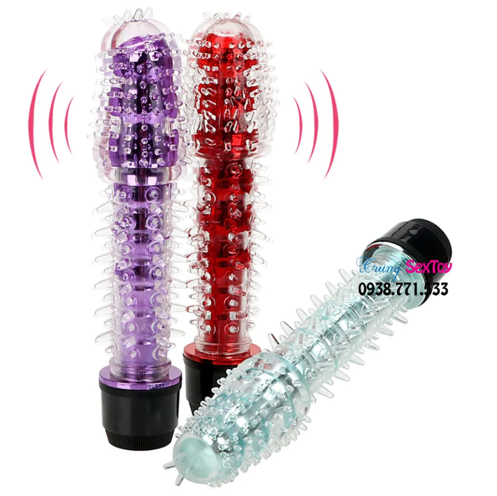 AAA Silicone Flexible Spiked Strong Vibrating Dildo Gift Gel — Powerful & Versatile Vibration Modes
