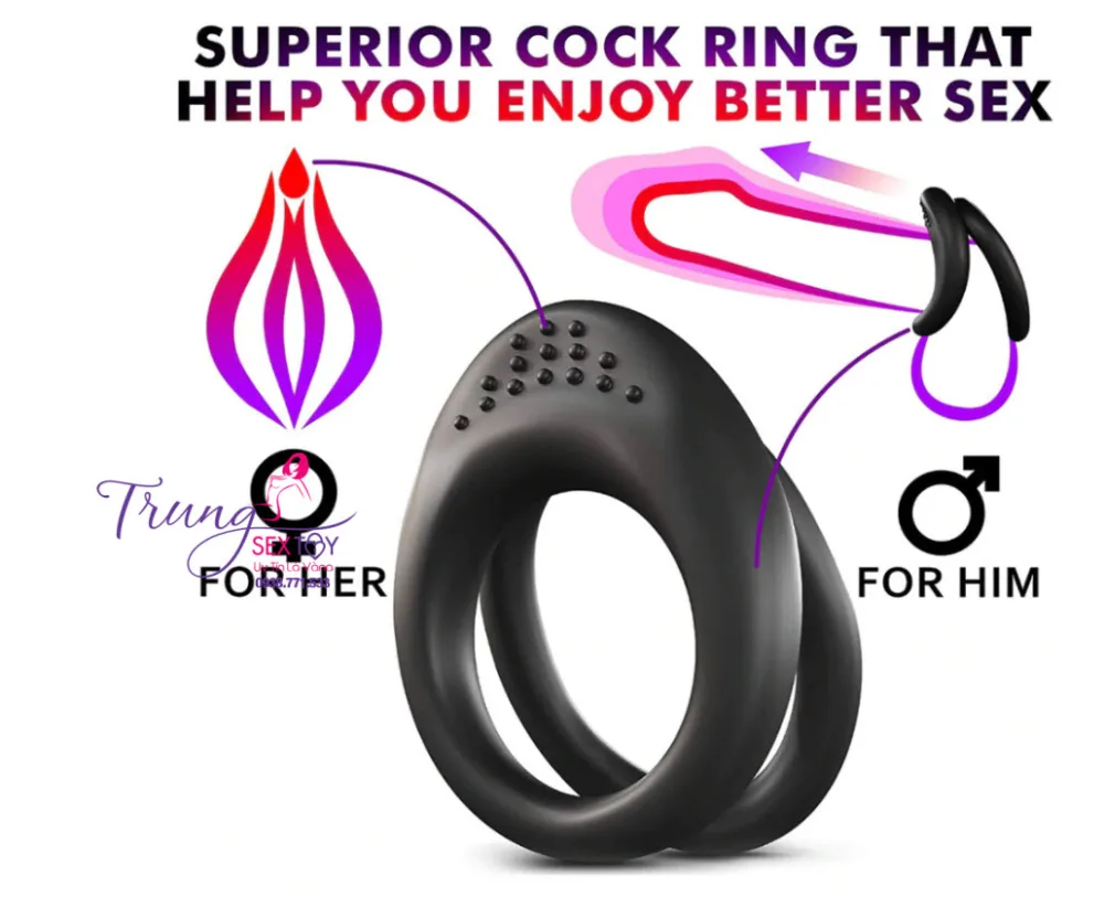 Black Spiked Penis Ring Delay Ejaculation — hình 4