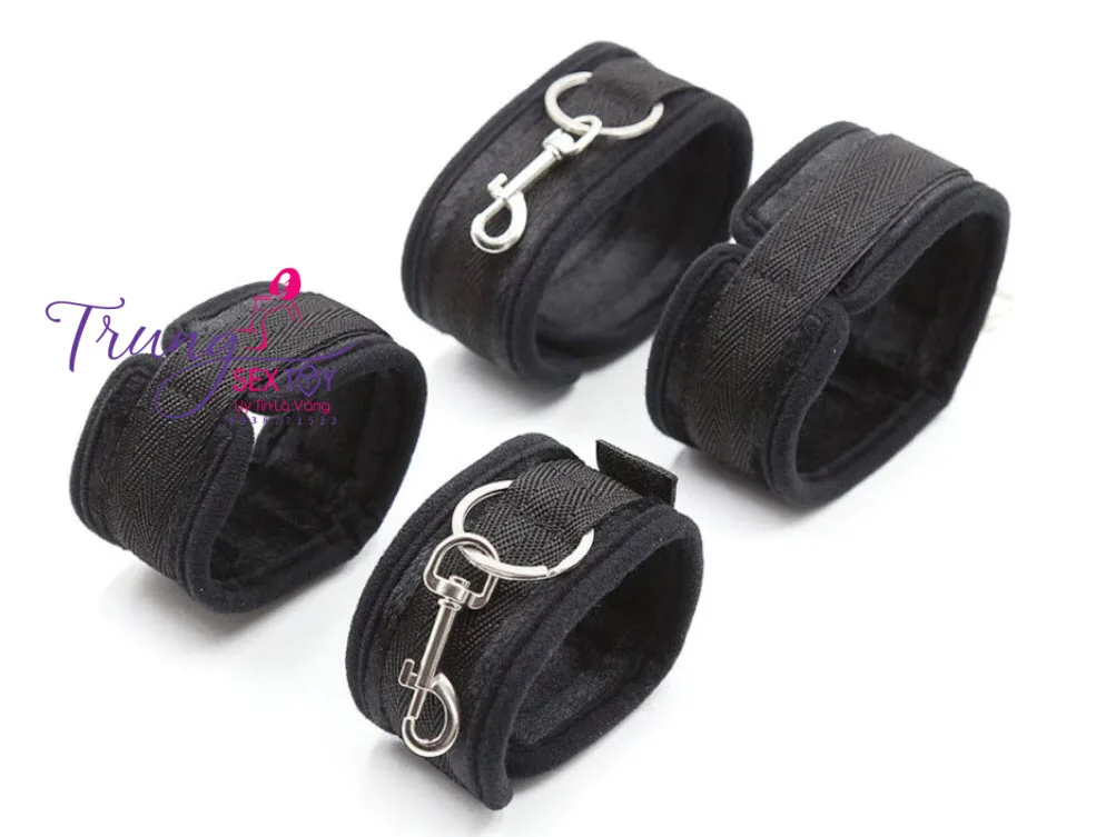 BDSM Adjustable Bed Restraints Leather Bondage Kit — hình 4