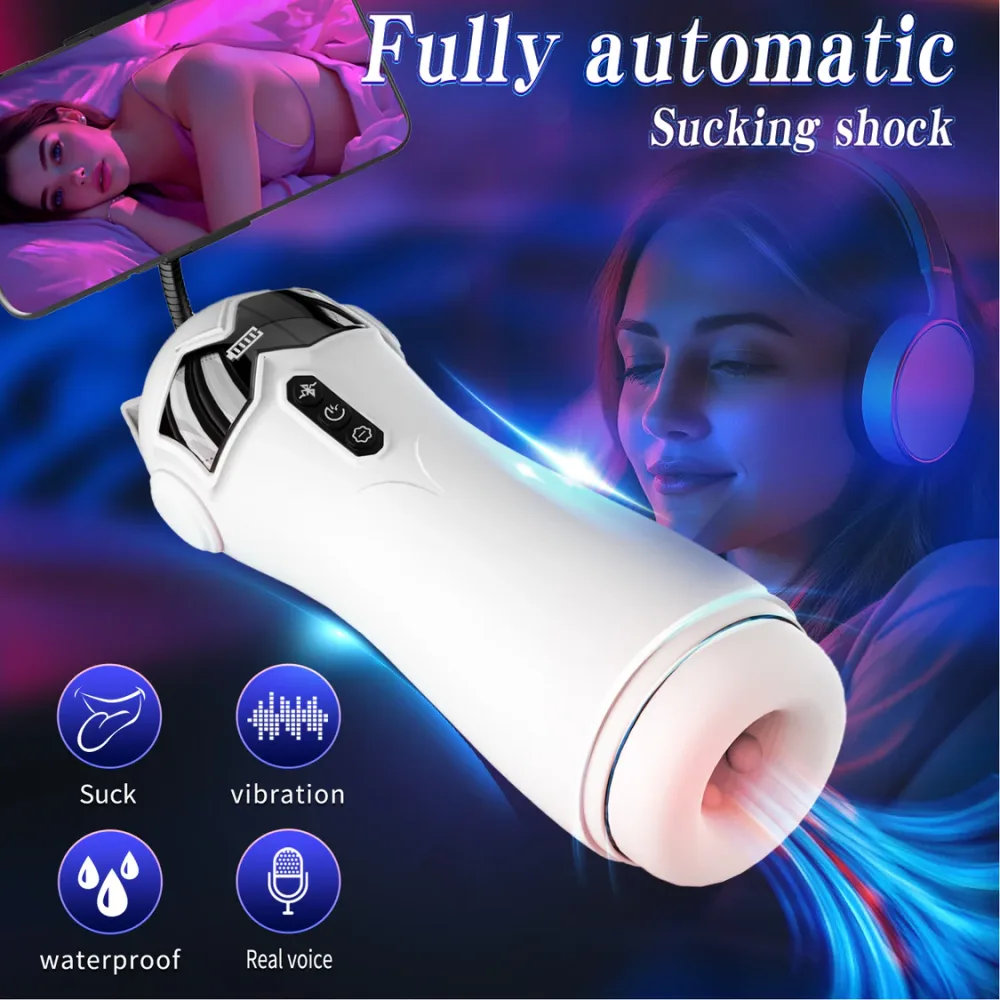 Cat Girl Cup Bluetooth Vibration Silicone Male Masturbator — hình 3