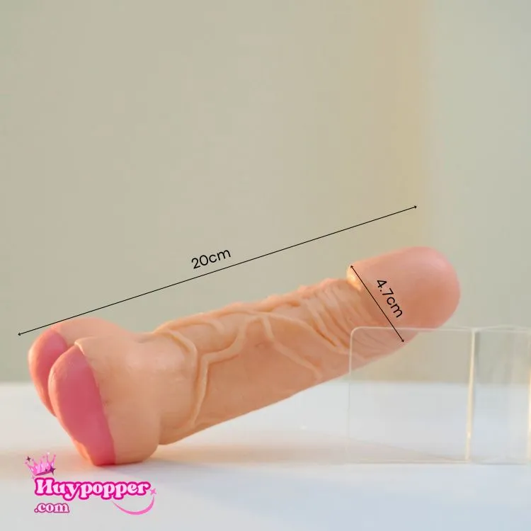 Realistic Silicone Dual Use Dildo Vaginal Toy — hình 2