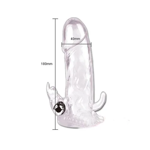 Brave Man Vibrating Penis Sleeve Condom Soft Silicone