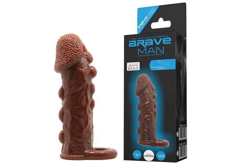 Brave Man Silicone Enlargement Ring Delay Condom — Premium Features for Superior Performance
