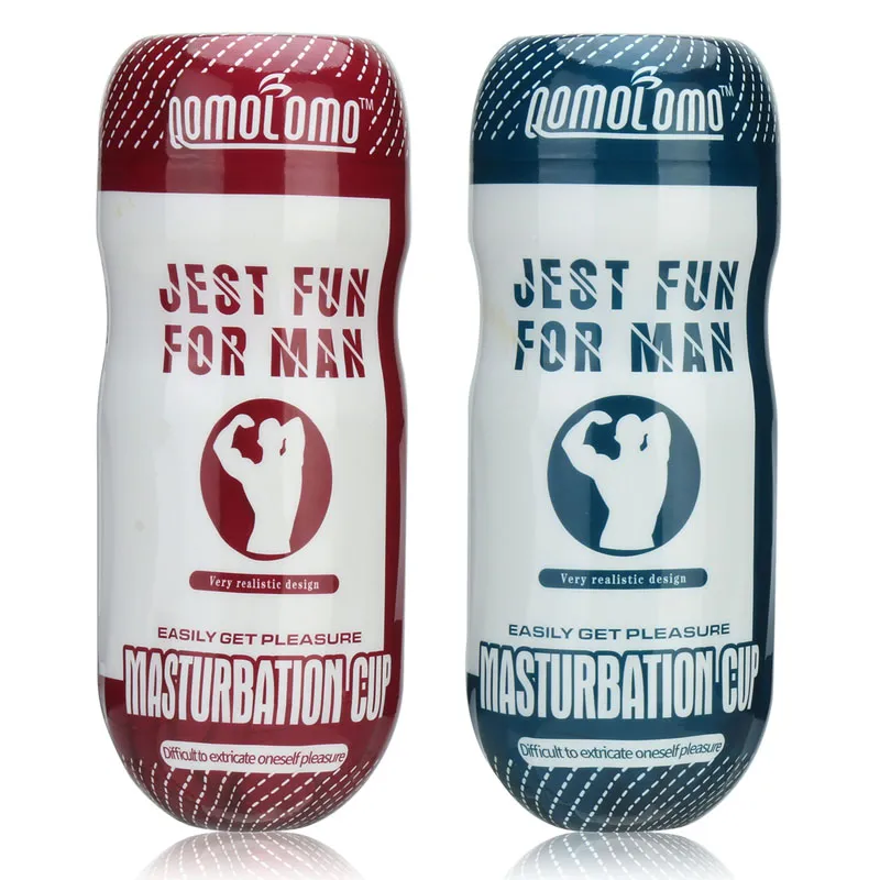 Premium Red Blue Silicone Male Masturbator Cup — Available in two realistic designs and vibrant colors: red