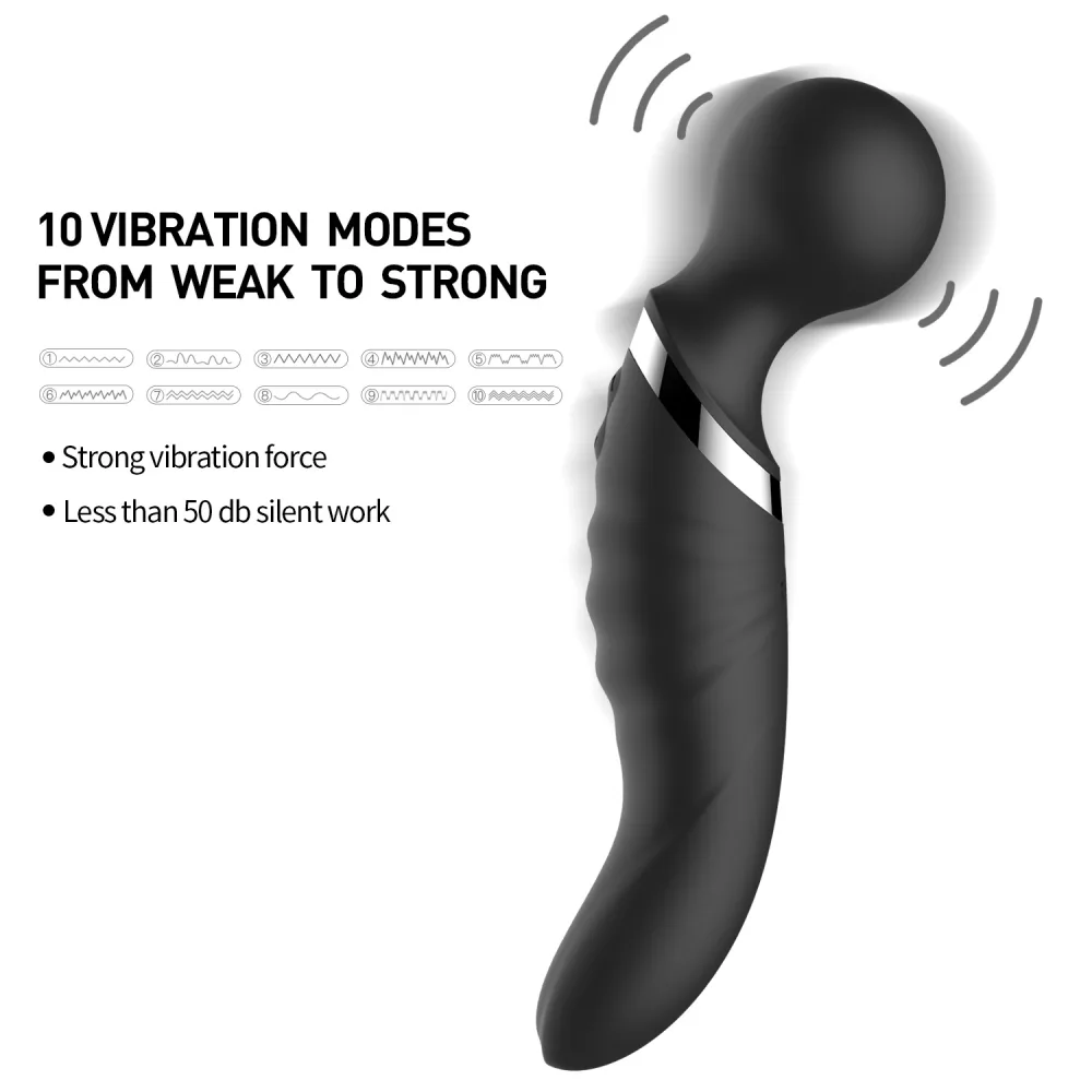 Sexen Dual Head G-Spot Vibrator 10 Speeds Medical Silicone — Crafted with care and precision, this luxurious massager