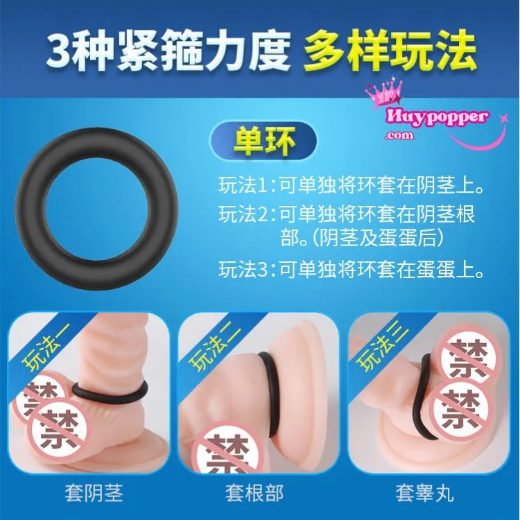 Smart Ring Silicone Cock Ring Set 3 Styles 30+ Combos — hình 5