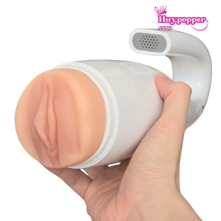 Flamigo Motorized Strong Sucking Soft Silicone Masturbator — hình 8