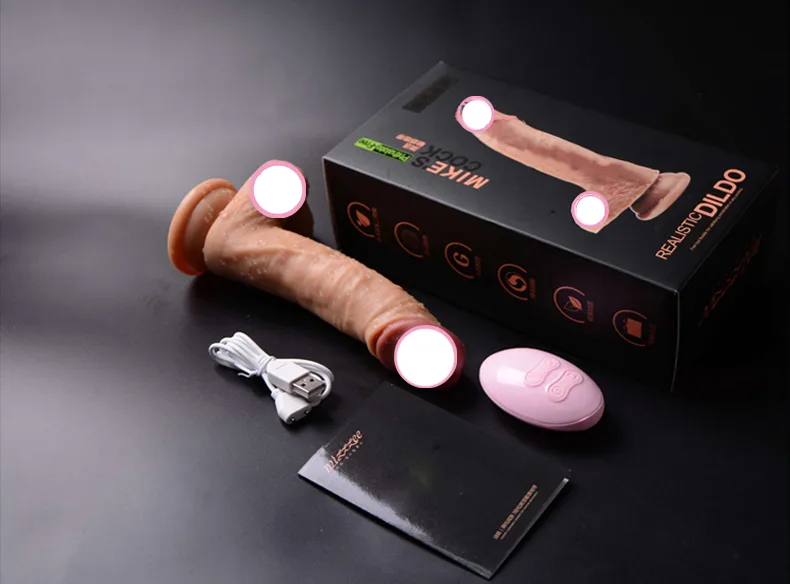 Premium Remote Control Vibrating Warming Male Dildo Toy — hình 11