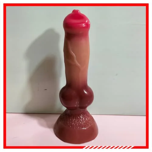 Realistic Dog Style Silicone Dildo with Wall Mount — Secure, Discreet, and Reliable Service