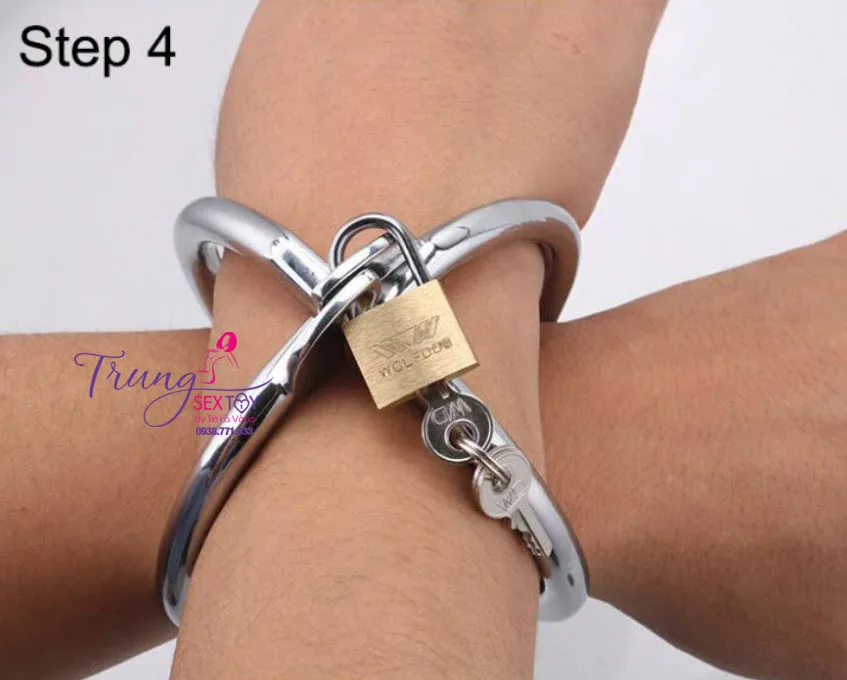 Stainless Steel BDSM X-Handcuff Restraint Set Durable And — hình 7