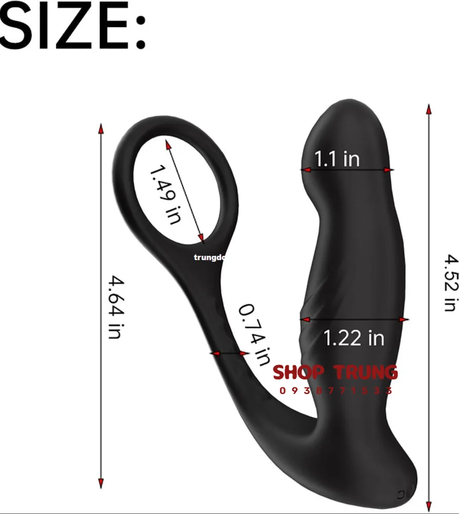 Silicone Anal Vibrator Remote Control Multi-Speed 11.4cm — hình 4