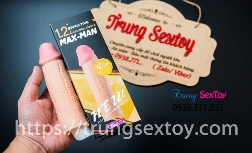 Maxman 02 Textured Penis Enlarging Condom Delay Ejaculation — hình 5