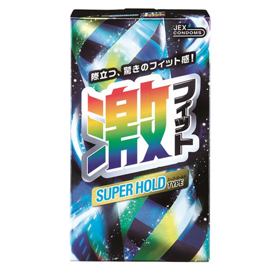 Jex Super Hold Japanese Ribbed Condom with Extra Lubricant — Crafted by the trusted Japanese brand Jex, it stands out