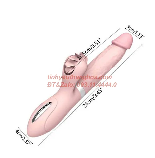 EVO multifunction dildo vibrating thrusting licking warming — hình 15