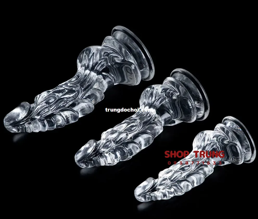 Transparent Dragon Head Realistic Silicone Dildo Toy — Superior Silicone Material for Safe & Comfortable Use