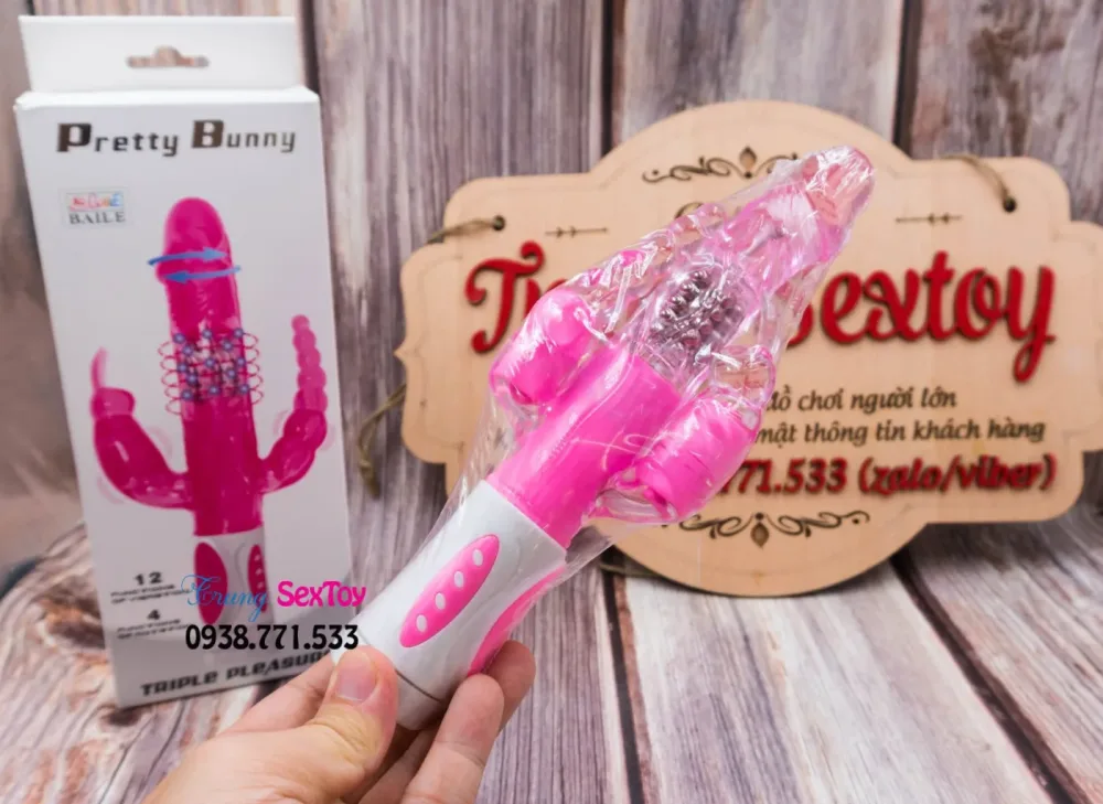 Bunny Triple Head Vibration Dildo For Ultimate Fun — hình 5