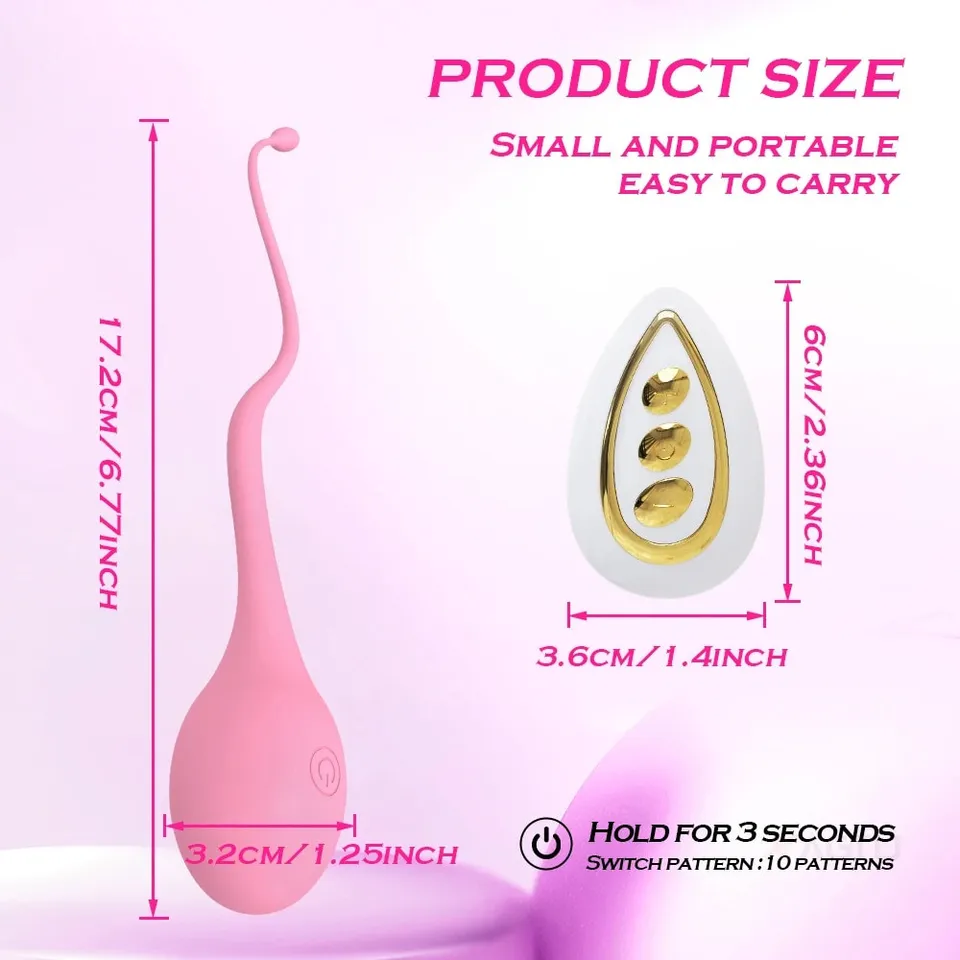 Waterproof Rechargeable Sperm Vibrating Egg 7 Modes Silicone — hình 4