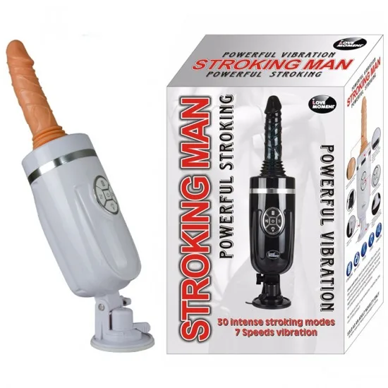 Silicone Suction Base Vibrating Stroking Men Toy — Powered by rechargeable batteries, this device offers
