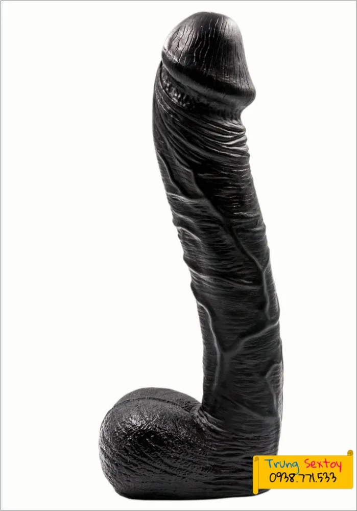 Large Black Sexy Dildo for Solo or Couple Play — Versatile and Practical — Handheld or Wall-Mountable