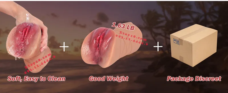 Silicone Dual Masturbation Tool Mouth and Pussy Realistic — hình 9