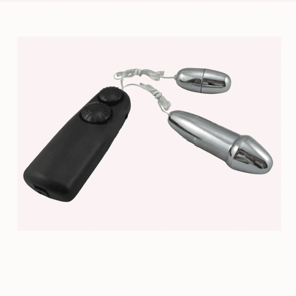 Inox 2 Pin Double-End Love Egg Powerful Vibrator And Control — Exquisite Design and Powerful Stimulation