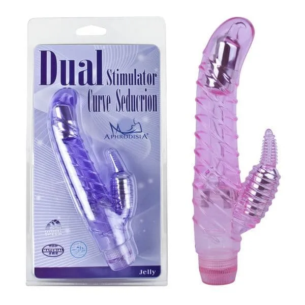 Hook-Shaped Dual Prosthetic Penis for Couples Foreplay & Pleasure