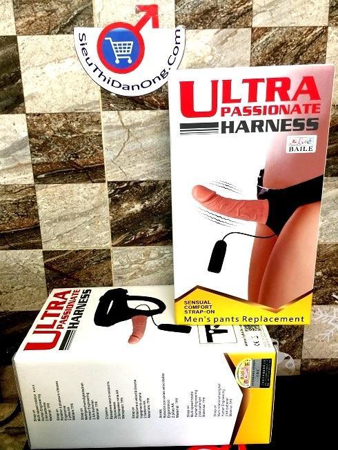 Premium Hollow Strap-On Silicone Dildo With Vibrator