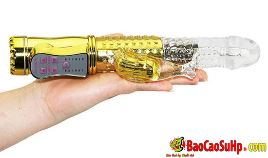 Golden Handle Rotating Vibrating Dildo with Stainless Steel — Advanced Functions for Sensory Bliss