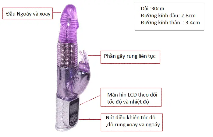 LCD Hot Baby Rotating Vibrator with Display Premium Sex Toy — Magic Bearings for Smooth Rotation