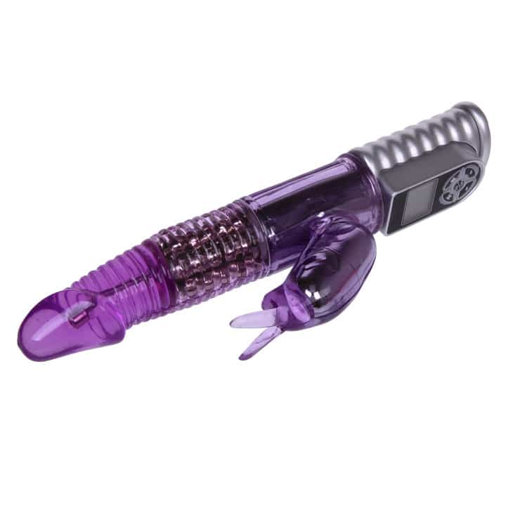 LCD Hot Baby Rotating Vibrator with Display Premium Sex Toy — Independent Rabbit-Shaped Clitoral Stimulator