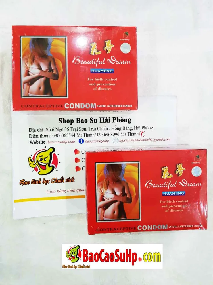 144pcs Hong Kong Strawberry Scented Textured Condoms