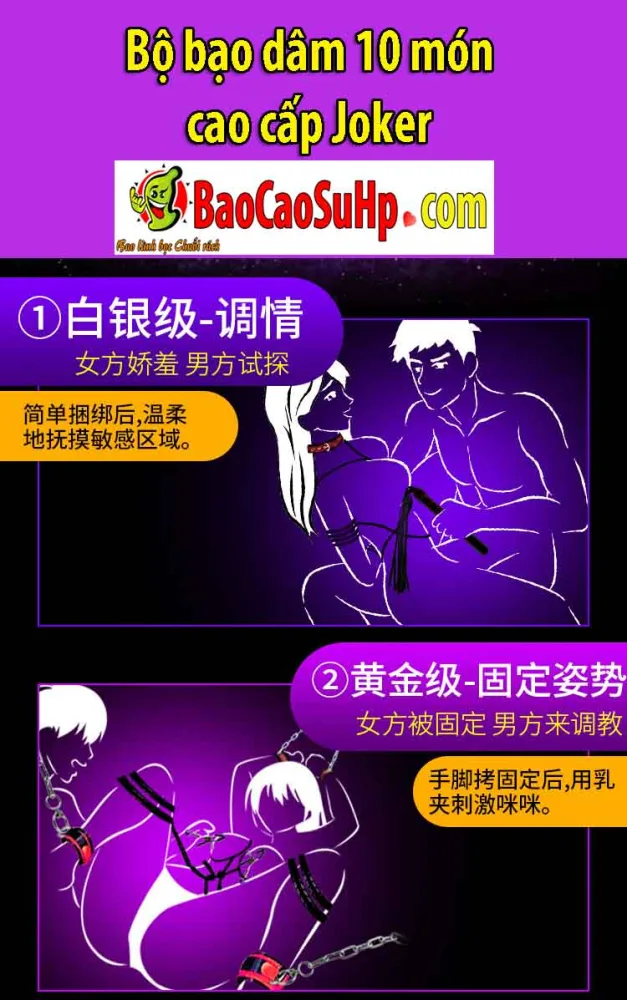 Joker 10-Piece BDSM Set Premium Sex Toys for Bold Daring — hình 5