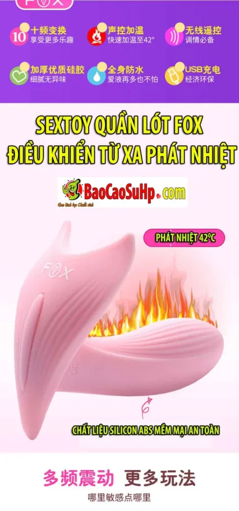 Fox Remote Controlled Heated Panty Toy for Discreet Pleasure — hình 5