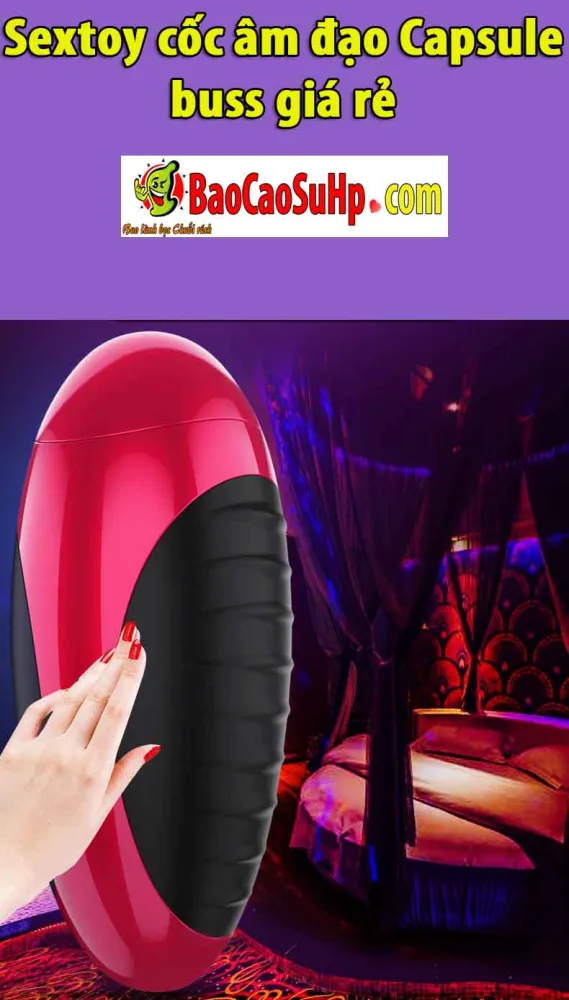 Capsule Buss Red Pink Handheld Masturbation Cup Vibrator — Compact, Portable, and Easy to Use