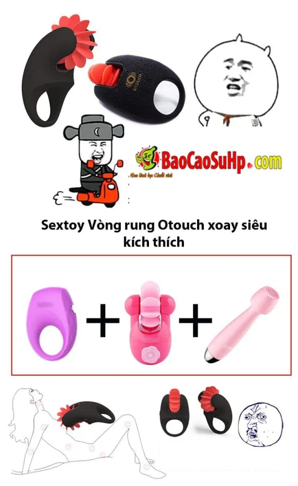 Otouch Rotating Stimulating Penis Ring Powerful Vibration — hình 2
