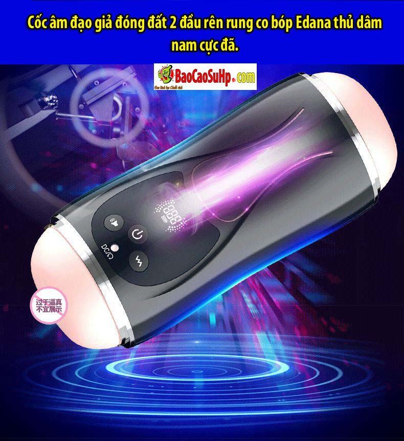 Edana Dual-Ended Vibrating LCD Masturbation Cup — hình 3