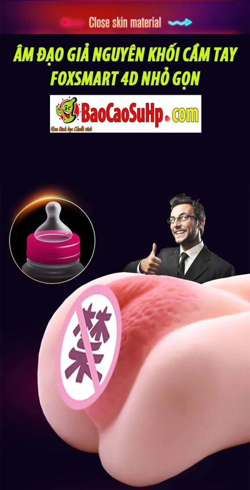 Compact 4D Handheld Foxsmart Pocket Pussy For Travel — Buy now to elevate your solo moments with safe