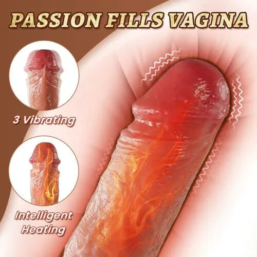 AcmeJoy Multi-Function Suction Dildo Heated Vibration — hình 6