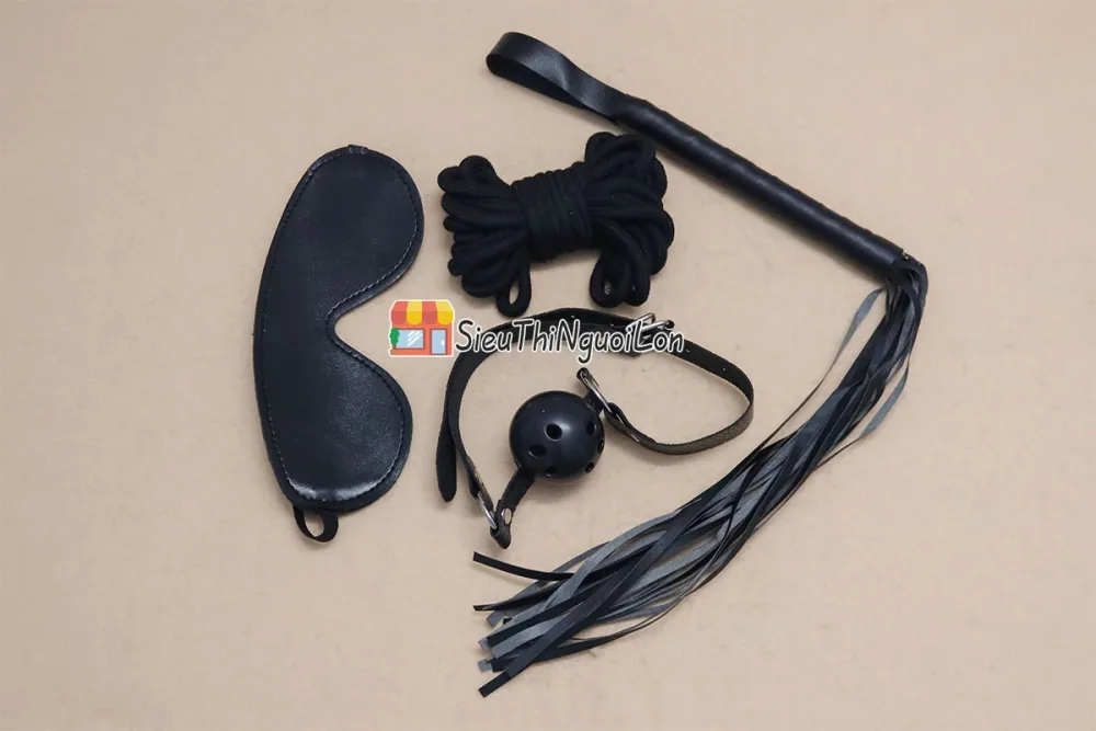 VIP Premium Black Leather BDSM Toys for Intense Play — hình 3