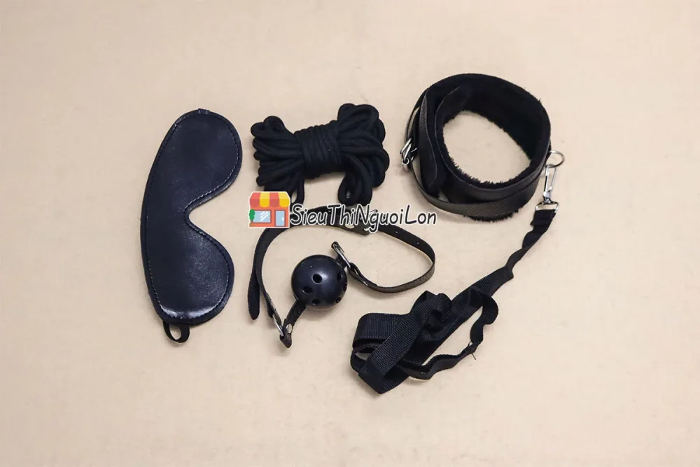 VIP Premium Black Leather BDSM Toys for Intense Play — hình 4