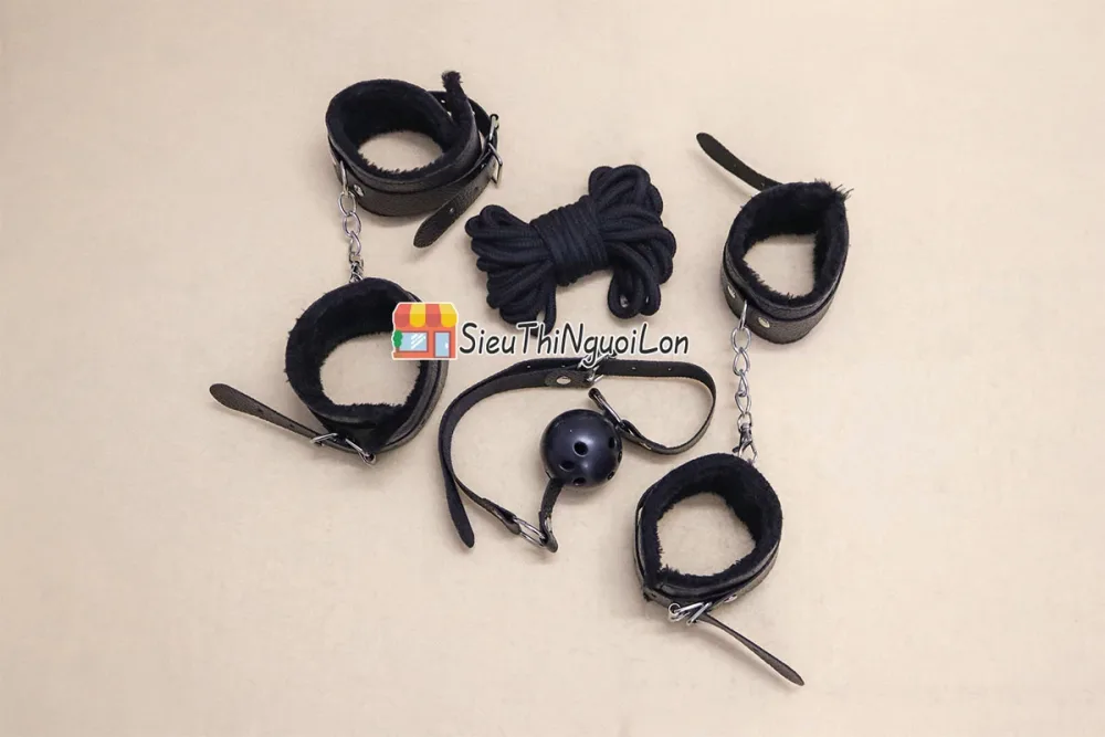 VIP Premium Black Leather BDSM Toys for Intense Play — hình 5