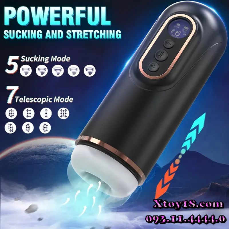 Doris automatic thrusting vibrating heated suction male — hình 4