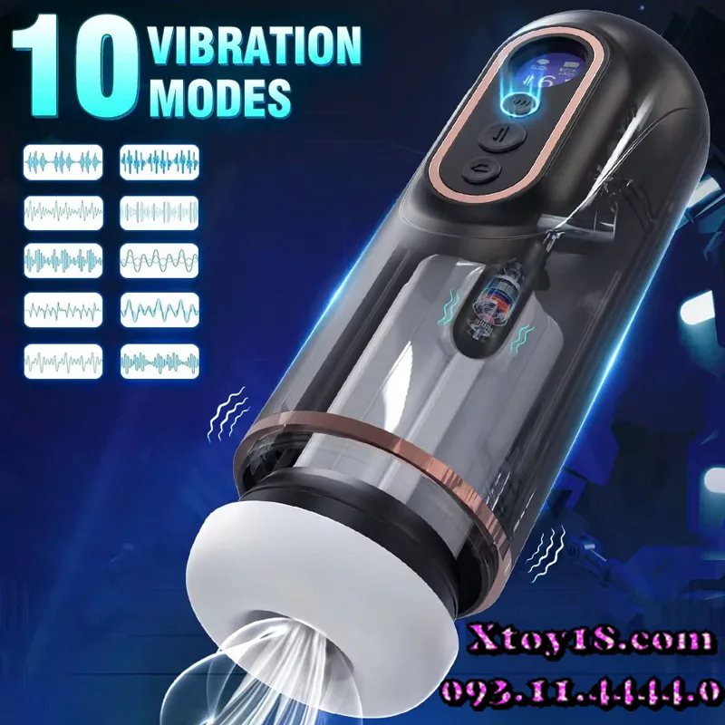 Doris automatic thrusting vibrating heated suction male — hình 3