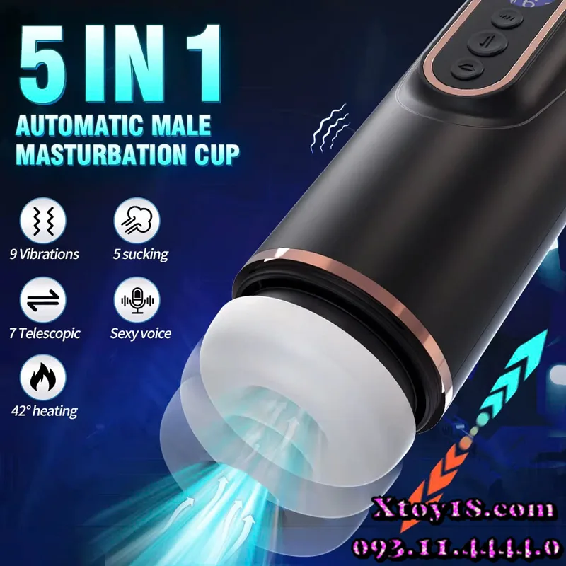 Doris automatic thrusting vibrating heated suction male — hình 2