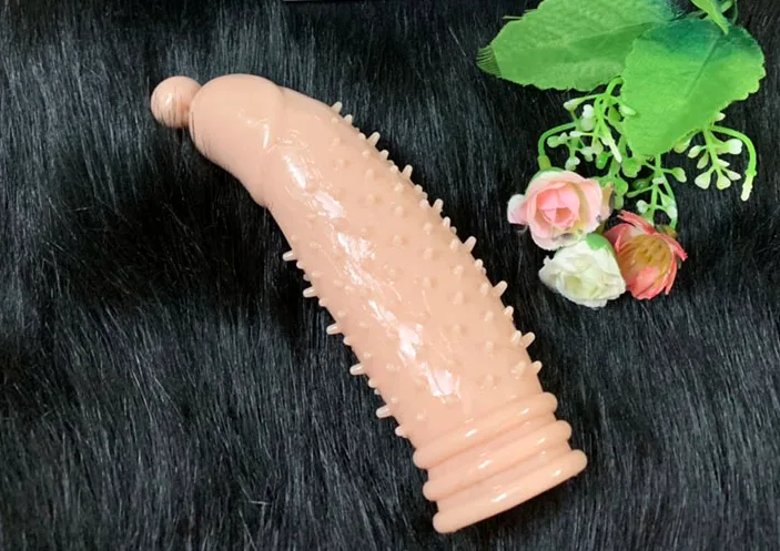 BD44 Textured Vibrating Silicone Cock Sleeve Toy — hình 2