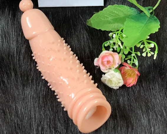 BD44 Textured Vibrating Silicone Cock Sleeve Toy — hình 5