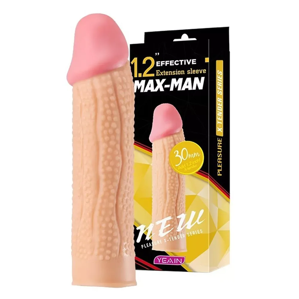 Maxman Textured Size Enhancing Condom for Strong Performance — Enhance Your Pleasure and Confidence