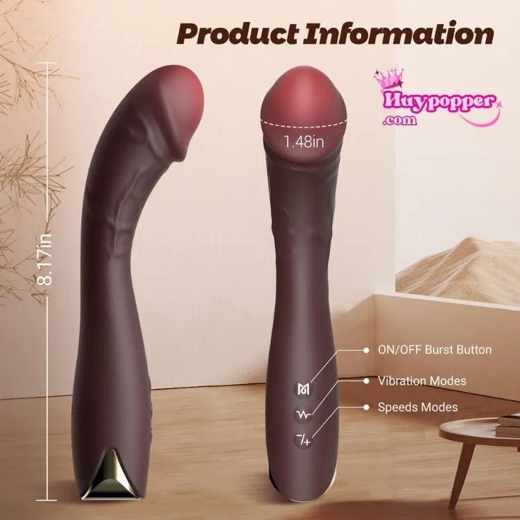 Powerful Whale Blue High-End Vibrating Dildo 10 Modes — hình 10