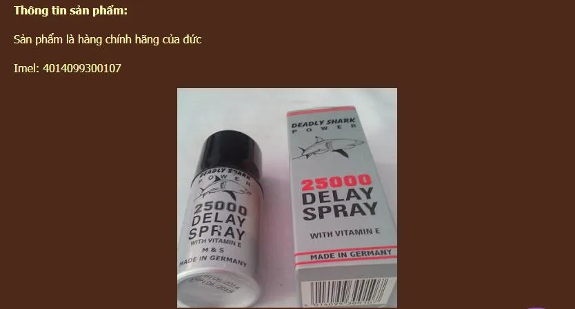 Deadly Shark Delay Spray for Prolonged Male Performance — Superior Quality from Germany
